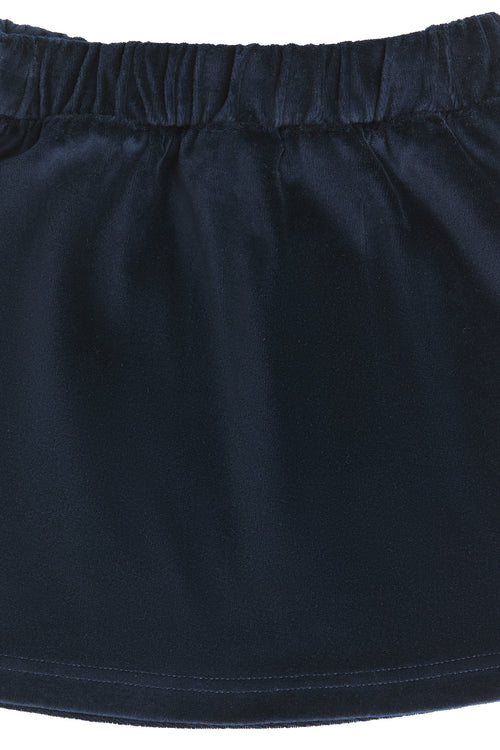 2304 AB |   Kids Velvet Skirt - Night Blue