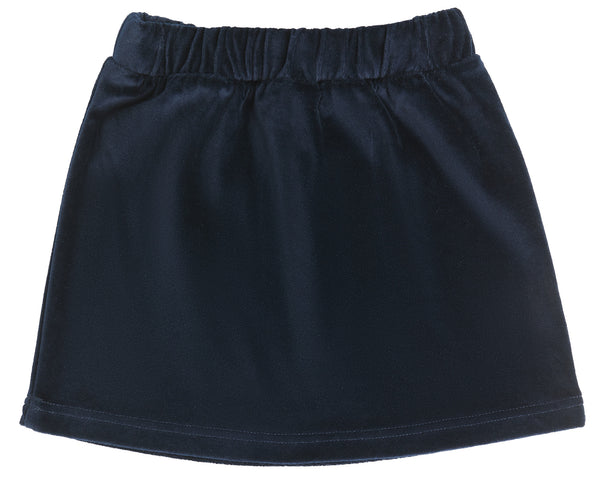 2304 AB |   Kids Velvet Skirt - Night Blue