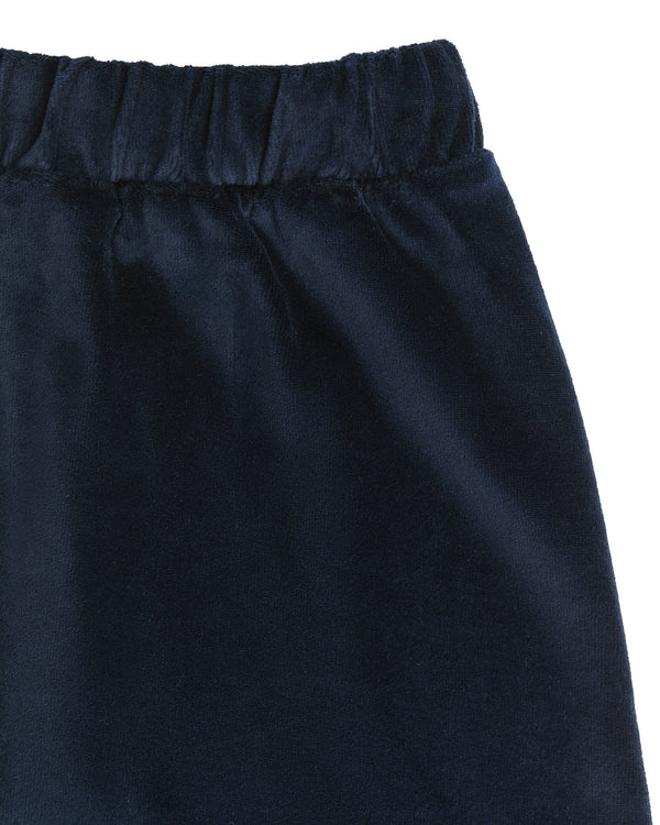 2304 AB |   Kids Velvet Skirt - Night Blue