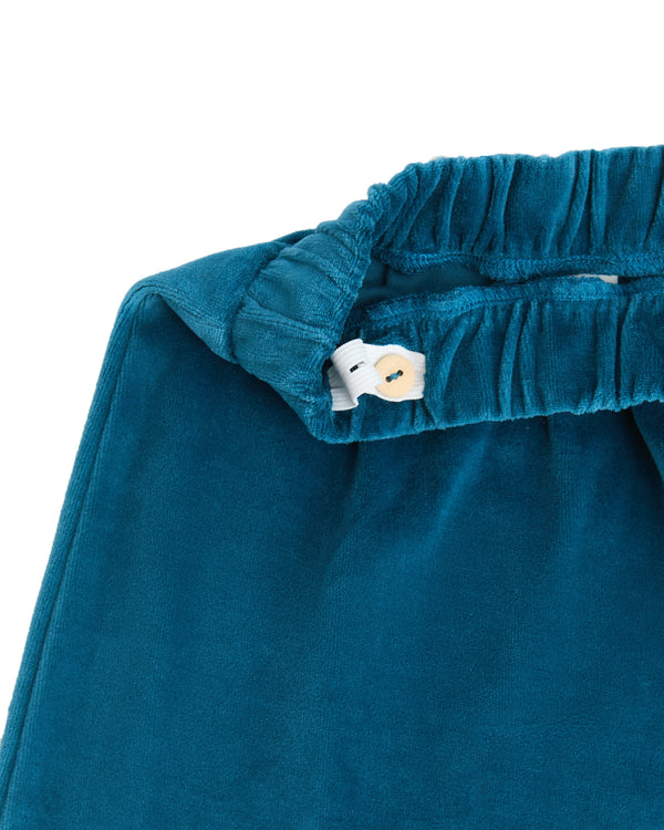 2304 DB |  Kids Velvet Skirt - Danuvian Blue