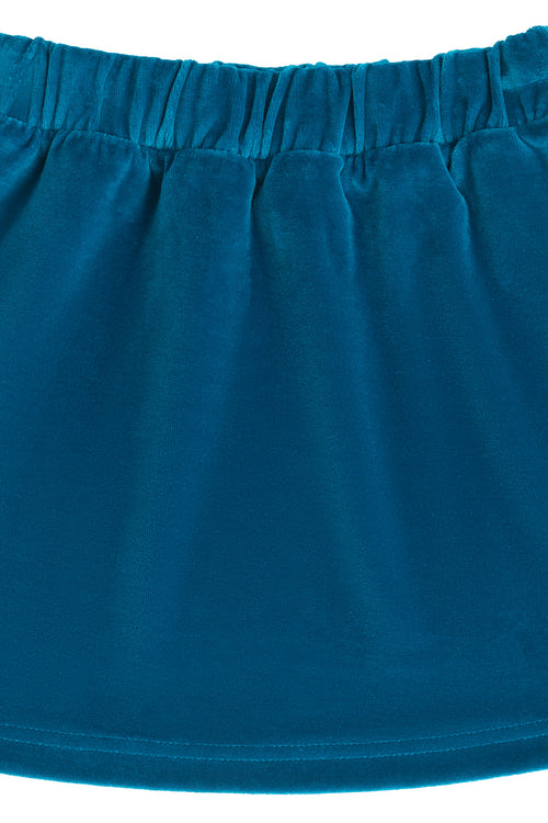 2304 OB |  Kids Velour Skirt - Ocean Blue