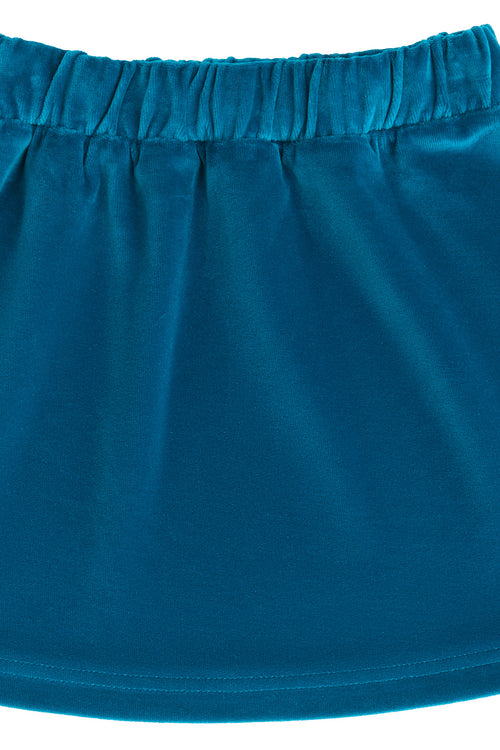 2304 OB |  Kids Velour Skirt - Ocean Blue