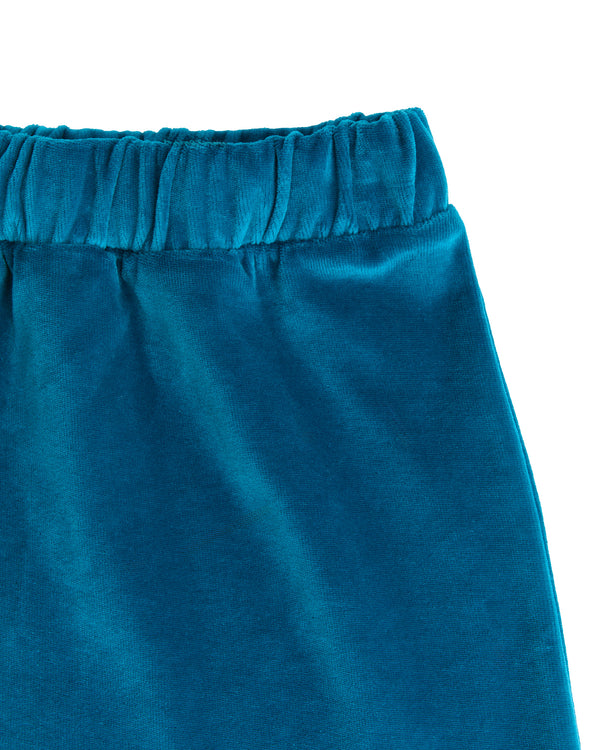 2304 OB |  Kids Velour Skirt - Ocean Blue