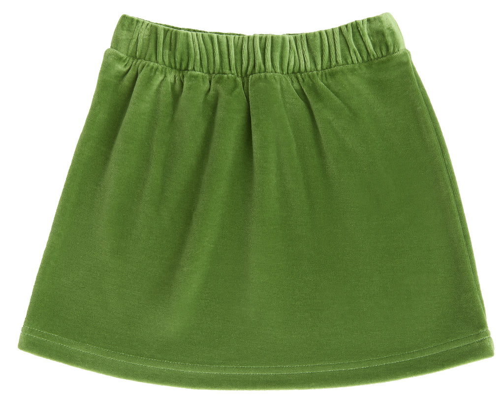 2304 WG |   Kids Velvet Skirt - Forest Green