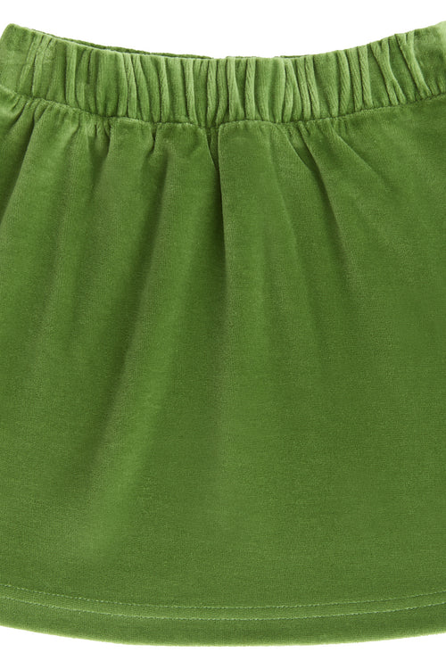 2304 WG |   Kids Velvet Skirt - Forest Green