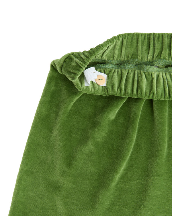 2304 WG |   Kids Velvet Skirt - Forest Green