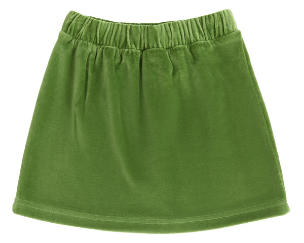 2304 WG |   Kids Velvet Skirt - Forest Green