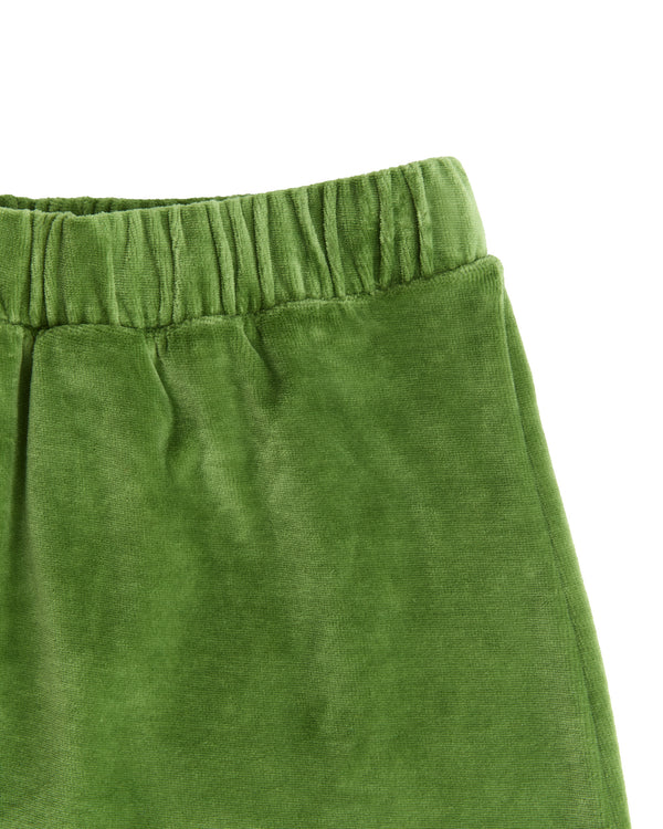 2304 WG |   Kids Velvet Skirt - Forest Green