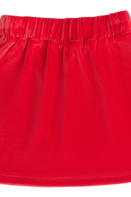 2304 ZR |   Kids Velour Skirt - Brick Red