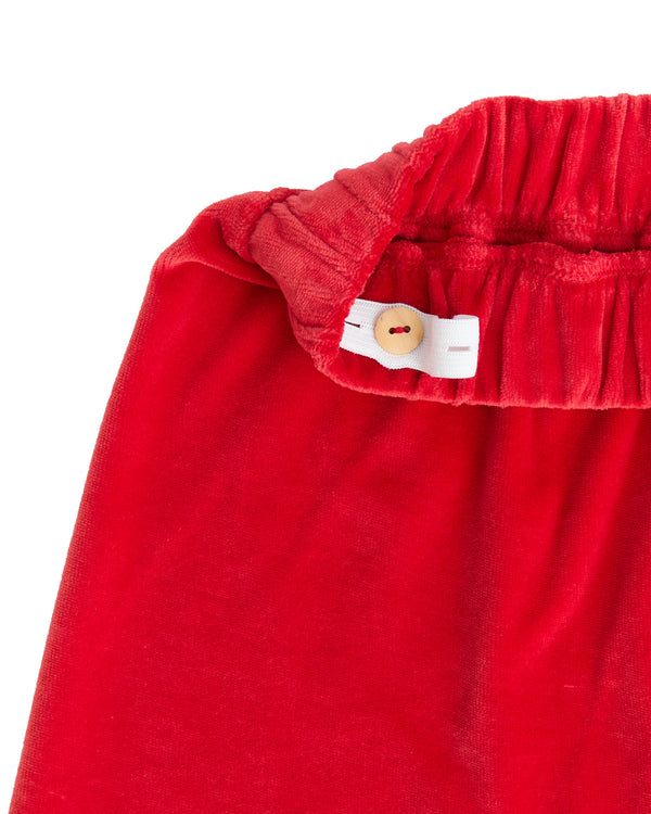 2304 ZR |   Kids Velour Skirt - Brick Red