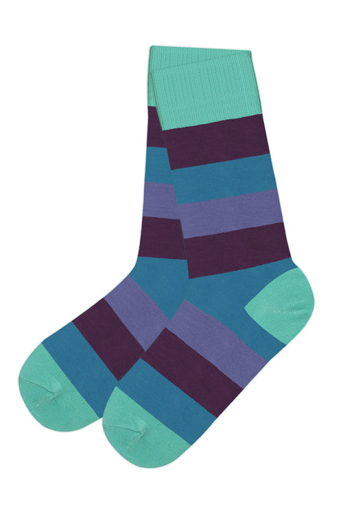 2365 | Unisex Strümpfe - Kiwi/Magenta/Taubenblau/Lavendel