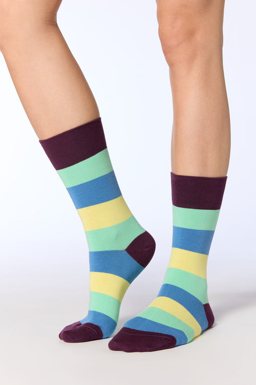 2367 | Unisex Socks – Magenta/Kiwi/Aquamarine/Lime