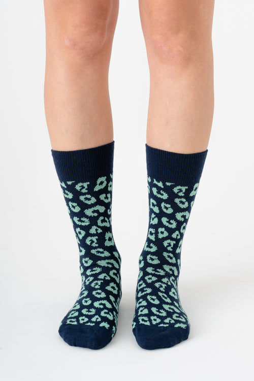 2369 - Unisex Leo Strümpfe - Indigo/Kiwi (6er Pack)