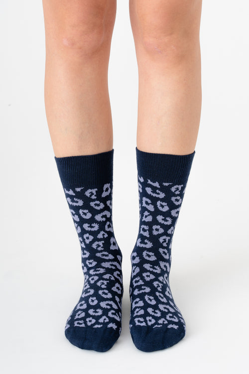 2371 - Unisex Leo Strümpfe - Indigo/Lavendel (6er Pack)