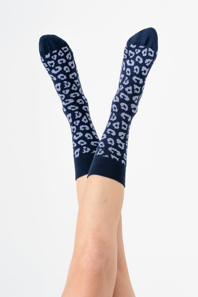 2371 - Unisex Leo Strümpfe - Indigo/Lavendel (6er Pack)