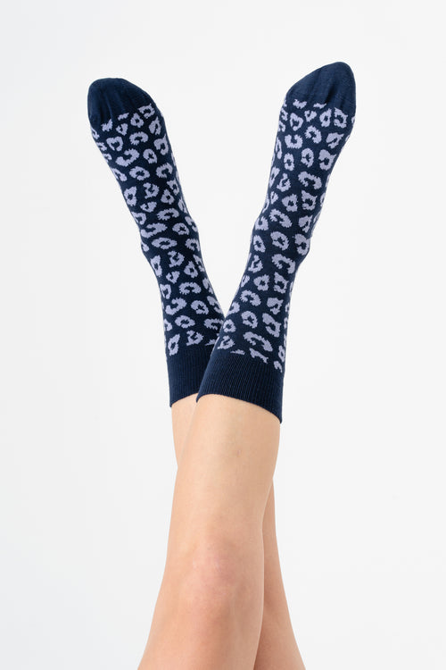 2371 - Unisex Leo Strümpfe - Indigo/Lavendel (6er Pack)