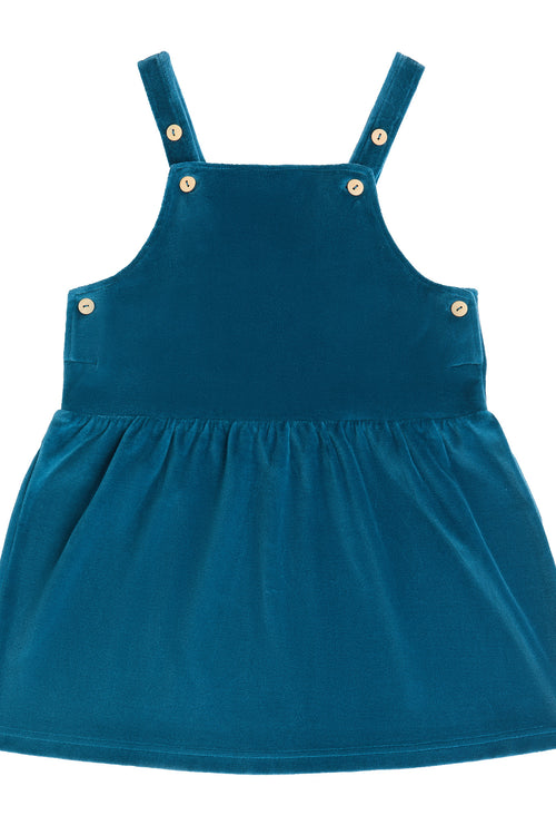 2625 DB | Kinder Ärmelloses Nickykleid - Donaublau