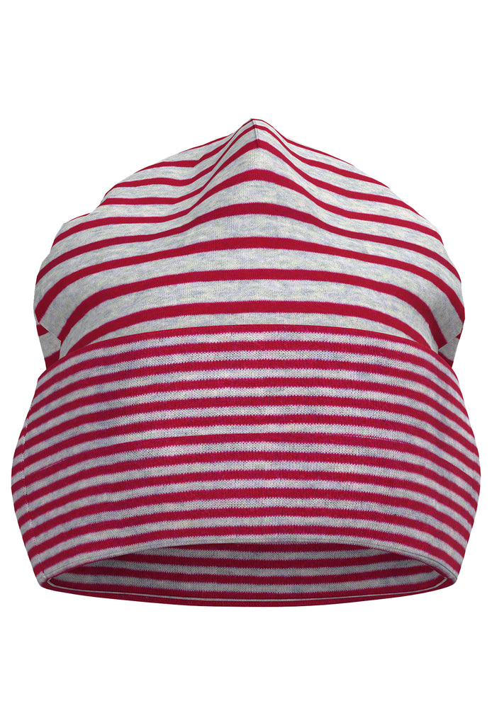 2657 ZB | Kids Reversible Beanie - Brick Red/Beige