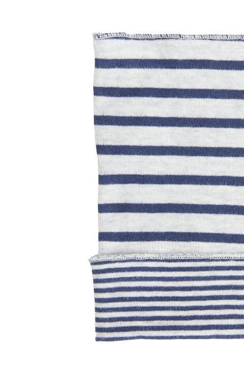 2658 MA | Kids Reversible Scarf - Navy Blue/Beige