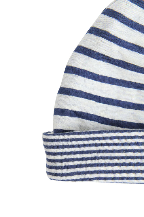 2661 MA| Kinder Wende Beanie - Marineblau/Beige