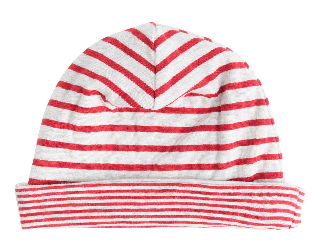 2661 ZB| Kids Reversible Beanie - Ziegelrot/Beige