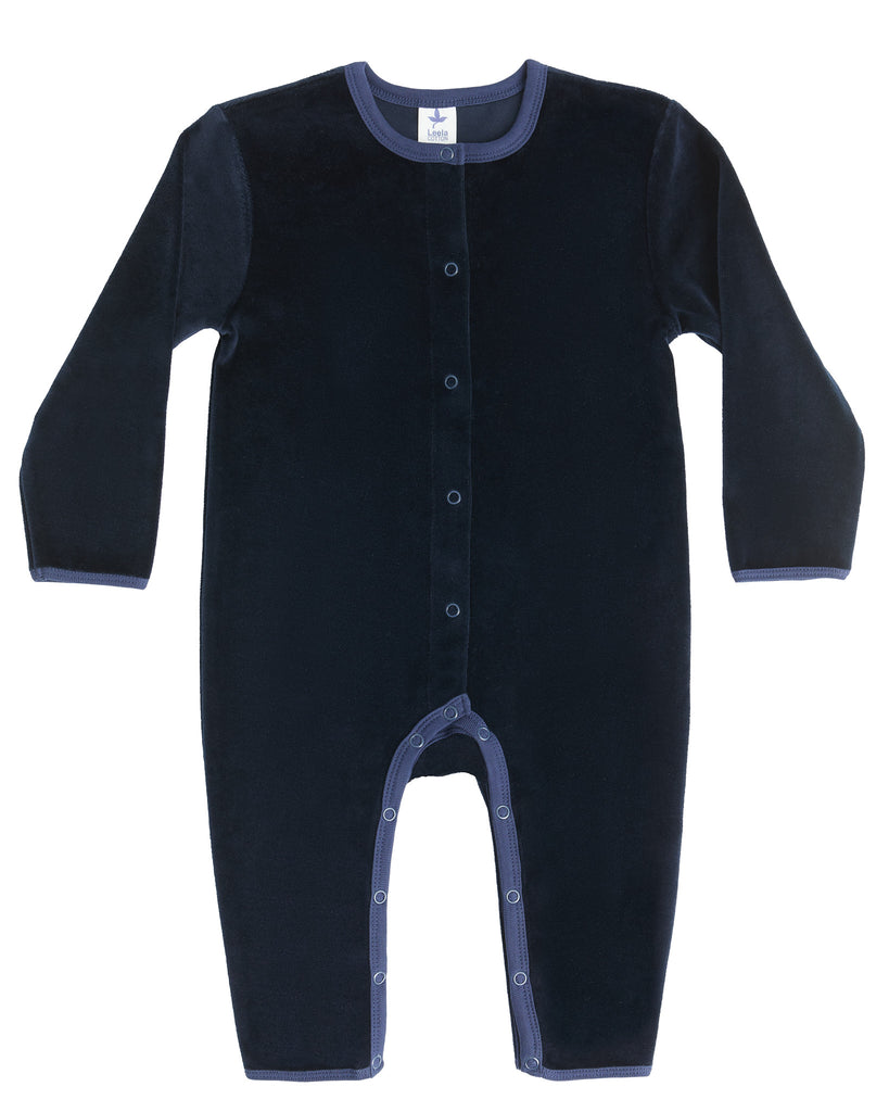 2730 AB | Baby Long-Sleeve Romper - Night Blue