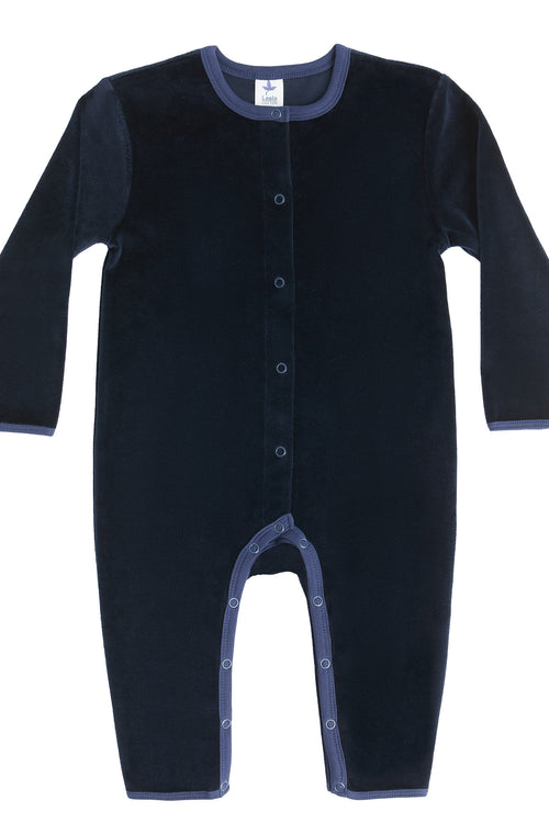 2730 AB | Baby Long-Sleeve Romper - Night Blue