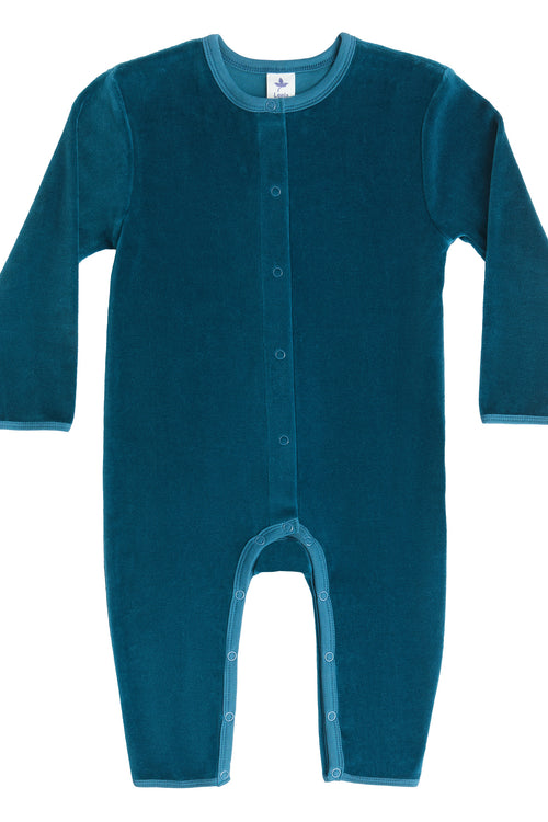 2730 DB |  Baby Long-Sleeve Romper - Danuvien Blue