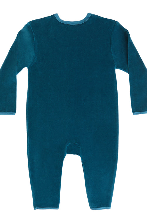 2730 DB |  Baby Long-Sleeve Romper - Danuvien Blue