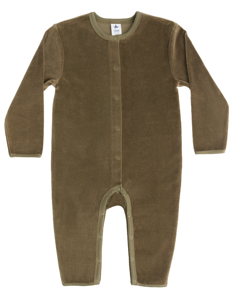 2730 OL |  Baby Long-Sleeve Romper - Olive