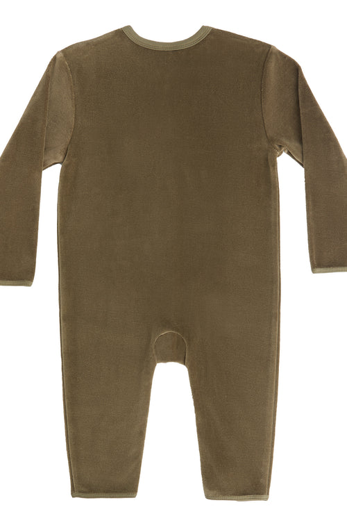 2730 OL |  Baby Long-Sleeve Romper - Olive