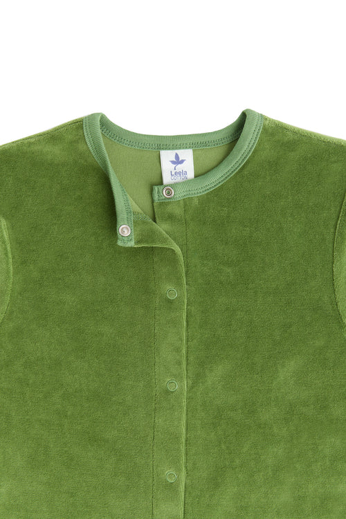 2730 WG |  Baby Long-Sleeve Romper - Forest Green