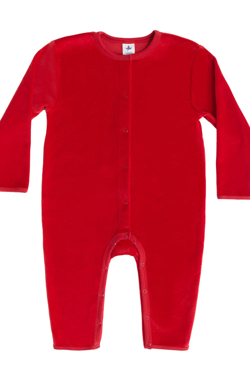 2730 ZR | Baby Long-Sleeve Romper - Brick-Red