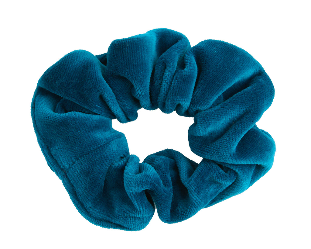 2897 DB | Velour Scrunchies  - Danuvian Blue