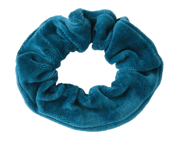 2897 OB | Velour Scrunchies  - Ocean Blue