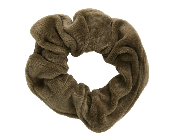 2897 OL |   Velour Scrunchies - Olive