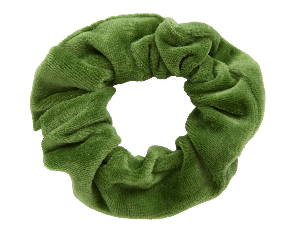 2897 WG |  Velour Scrunchies - Forest Green