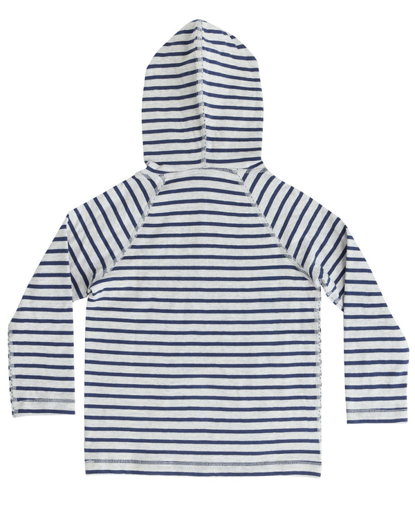 2930 MA | Kinder Kapuzen Shirt - Marineblau/Beige