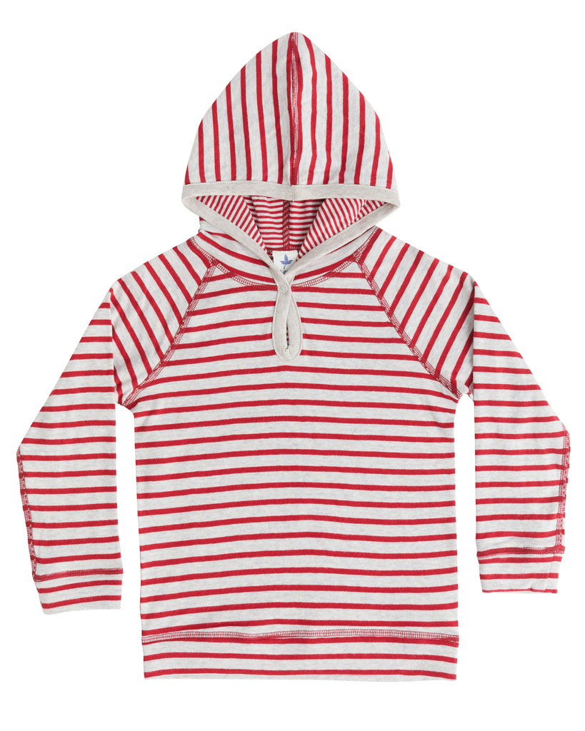 2930 ZB | Kids Hoodie - Brick Red/Beige