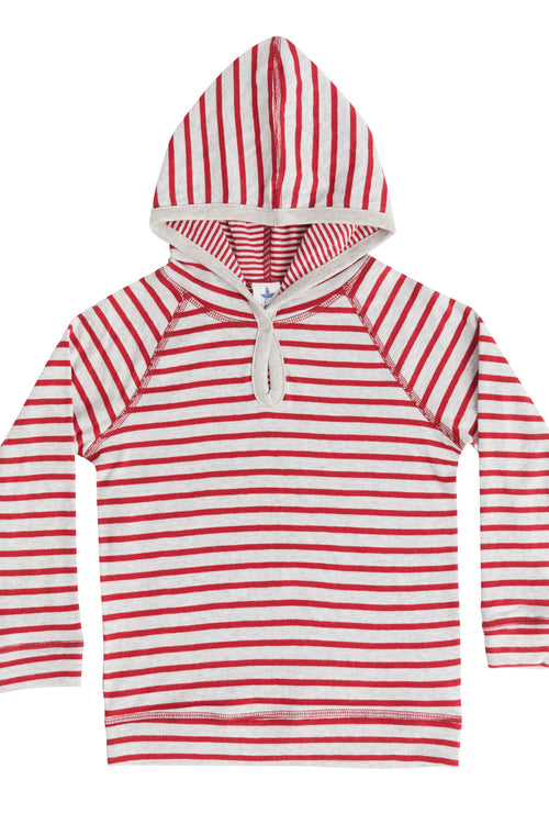 2930 ZB | Kids Hoodie - Brick Red/Beige