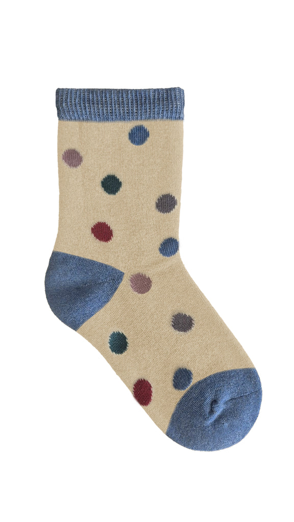 3324 | Kinder Socken - Jeans-melange/natur/berry/kirschrot (6 Paar)