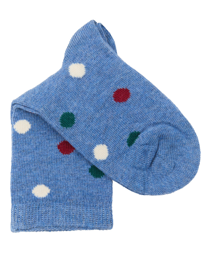 3325 | Kinder Socken -Jeans-melange/tannennadel/kirschrot (6 Paar)