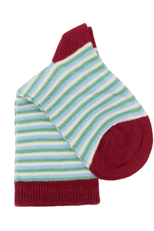 3327 | BabySocks - Kirschrot/minzgrün/hellblau (6 Pack)