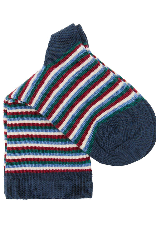 3329 | BabySocks - Dunkelblau/kirschrot/jeans-melange