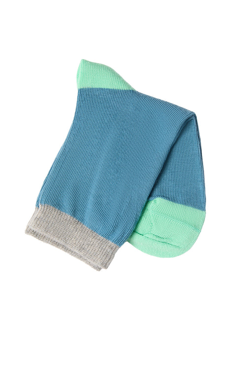 3332 | Kids' Socks – Dove Blue/Kiwi 