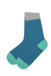 3332 | Kinder Socken - Taubenblau/Kiwi