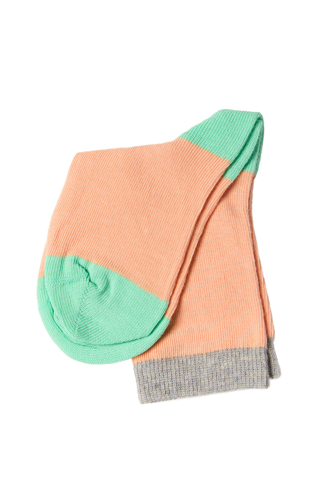 3334 | Kinder Socken - Aprikose/Kiwi