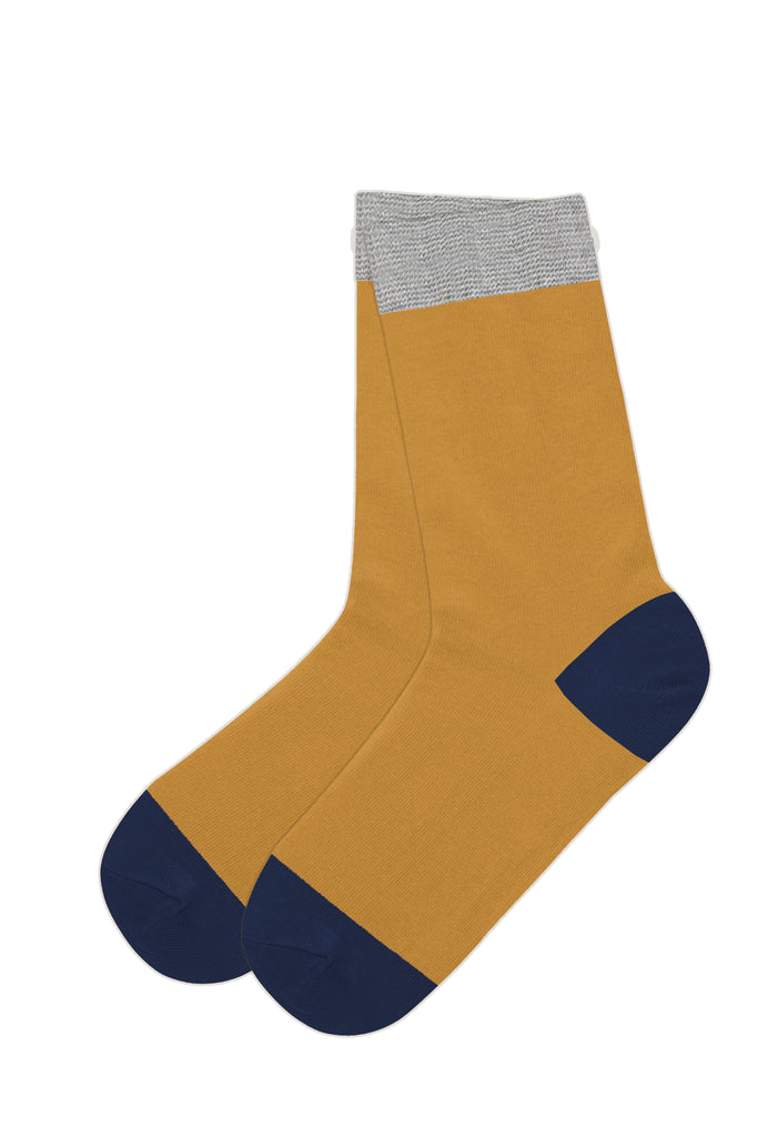 3335 | Kinder Socken - Ingwer/Indıgo