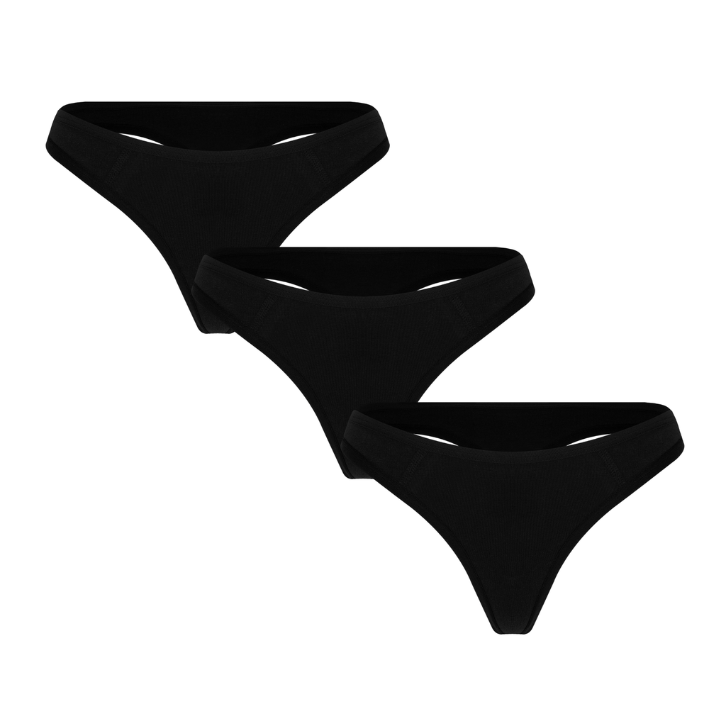 3P1121-01 | Damen Tangaslip - Schwarz 3er Pack