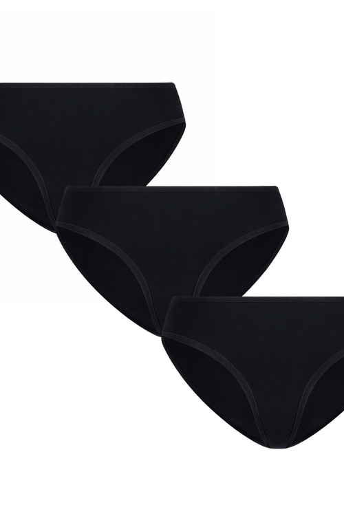 3P1151-01 | Damen Slip Klassisch - Schwarz 3er Pack